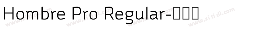 Hombre Pro Regular字体转换